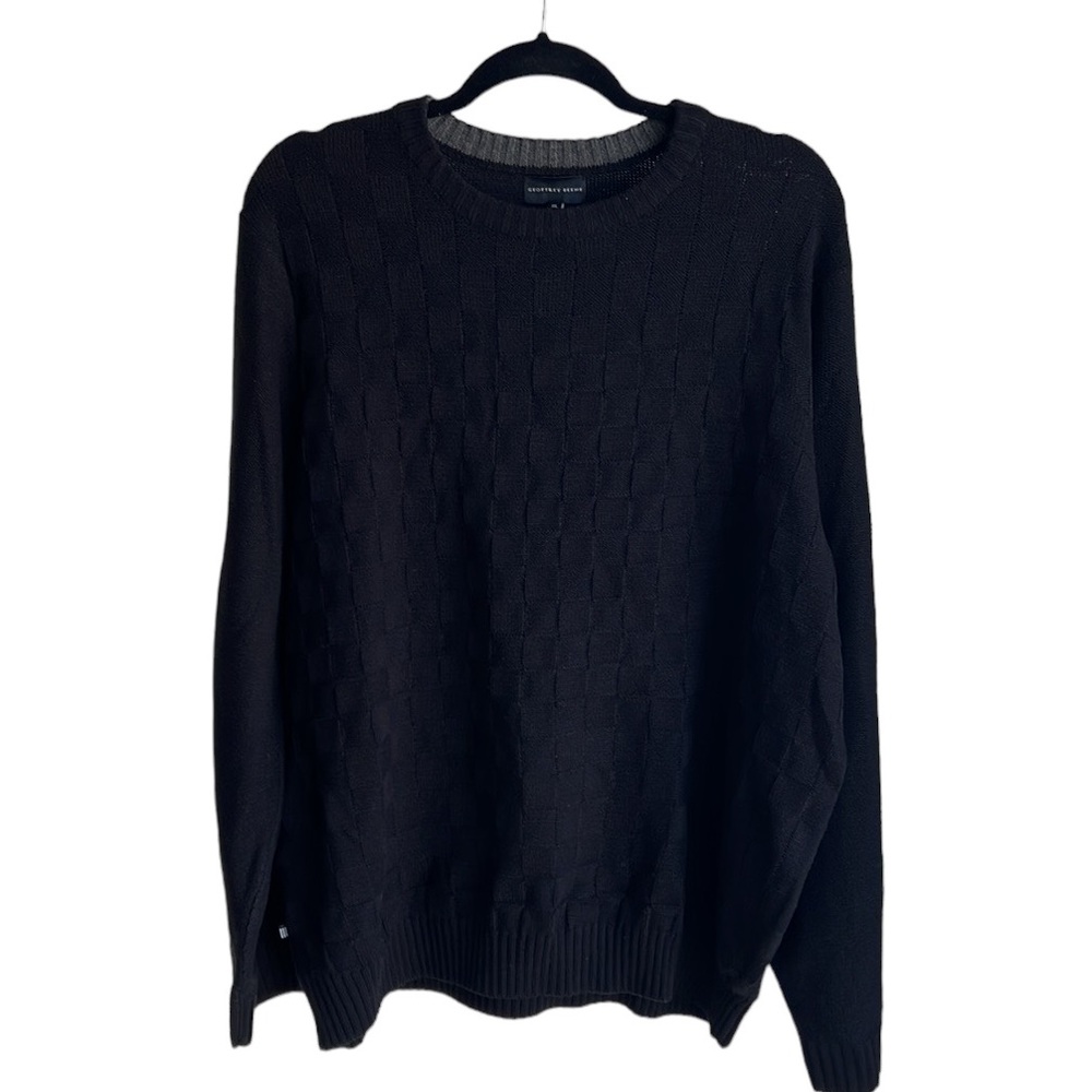 Geoffrey Beene Men's X-Large Crew Neck Pullover Sweater Geometric Pattern.